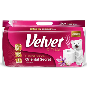 Velvet 3-ply toilet paper 8 rolls