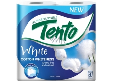 Tento Cotton Whiteness toaletní papír bílý 2 vrstvý 156 útržků 4 kusy