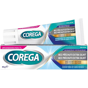 Corega extra strong flavorless denture adhesive cream 40 g