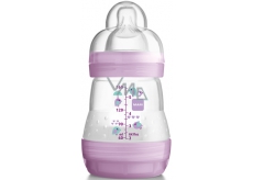 Mam Anti-Colic antikoliková láhev na krmení a silikonová jemná savička 1 pomalý různé barvy 0+ měsíců 160 ml