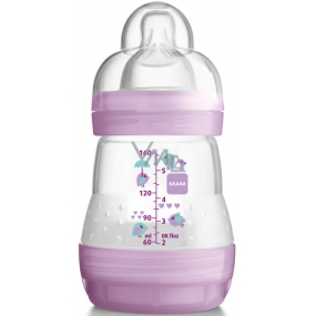 Mam Anti-Colic anticolic feeding bottle, silicone soft teat of various colors 0+ months 160 ml