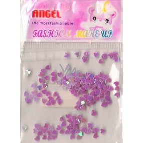 Angel Nail decorations hearts light purple 1 pack