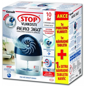 Ceresit Stop moisture Aero 360 moisture absorber complete blue + spare tablets 2 x 450 g