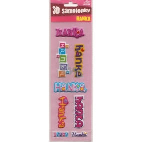 Nekupto 3D Stickers with the name Hanka 8 pieces