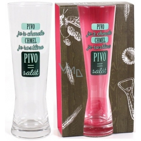 Albi Můj Bar Women's beer glass Beer is from hops, hops is a plant, beer is a salad 400 ml