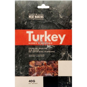 Meat Makers Turkey Jerky Honey & Mustard slices of turkey breast meat preserved by drying 40 g