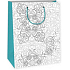 Ditipo Gift paper bag for painting 22 x 10 x 29 cmwhite silver motif Kreativ 40