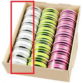 Ditipo Ribbon multi trendy colors white-silver 16 mx 10 mm