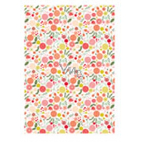 Ditipo Gift wrapping paper 70 x 200 cm delicate colored flowers