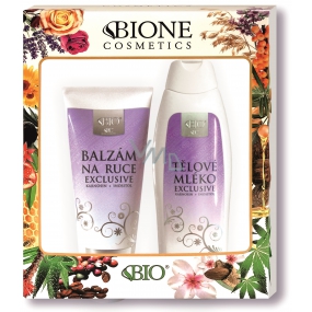 Bione Cosmetics Exclusive & Q10 body lotion with carnosine and inositol 500 ml + hand balm 200 ml, cosmetic set