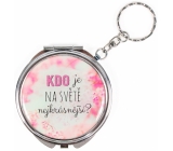 Albi Mirror - key chain with text Who is the most beautiful in the world? 6,5 cm