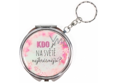 Albi Mirror - key chain with text Who is the most beautiful in the world? 6,5 cm