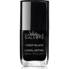 Gabriella Salvete Longlasting Enamel long-lasting nail polish with high gloss 01 Deep Black 11 ml