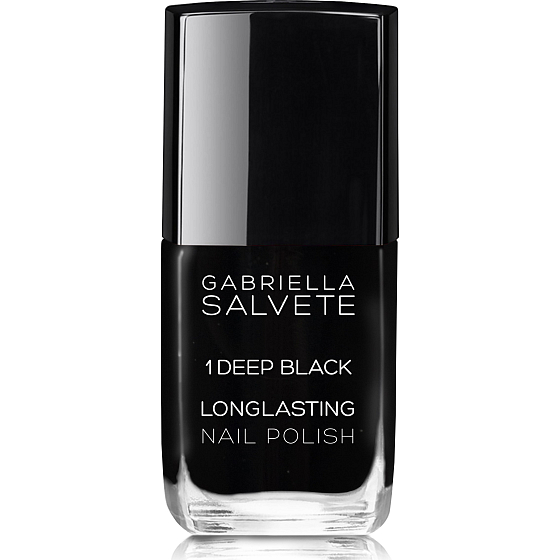 Gabriella Salvete Longlasting Enamel long-lasting nail polish with high gloss 01 Deep Black 11 ml
