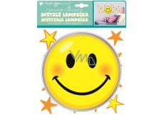 Self-adhesive wall lamp illuminated LED smiley 18 cm