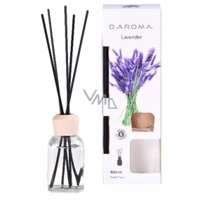 D-Aroma- Lavender - Lavender aroma diffuser with sticks for gradual release of fragrance 100 ml