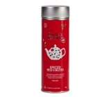 Česky Tea Shop Bio Spicy red fruit 15 pieces of biodegradable pyramids of tea in a recyclable tin jar 30 g, gift set