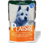 Plaisir Dog chicken pieces with vegetables complete food for adult dogs pocket 100 g