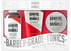 Hawkins & Brimble Men shower gel 250 ml + mattifying hair pomade 100 ml + face cleansing gel 150 ml, cosmetic set for men