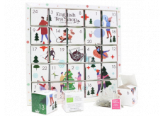 English Tea Shop Bio Advent calendar Puzzle white 25 pieces of biodegradable tea pyramids, 13 flavors, 48 g, gift set