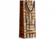 Nekupto Gift paper bottle bag 10 x 33 x 9 cm Cork 1896 01 KFLH