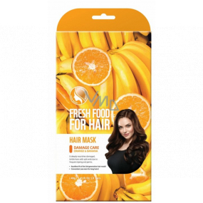 Farmskin Fresh Food For Hair Orange and banana regenerating textile hair mask 3 pieces