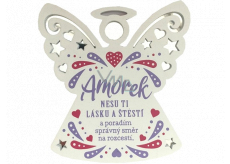 Albi Hanging plaque angel Cupid 9 x 10 cm