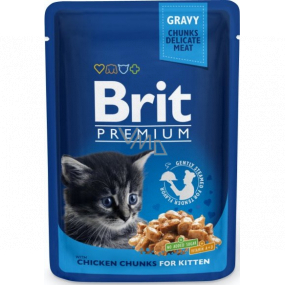Brit Premium Chicken pieces in sauce complete food for kittens pocket 100 g