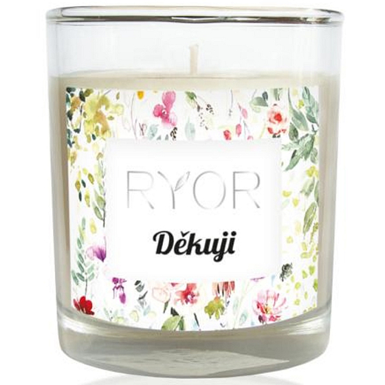 Ryor Thank you soy scented candle small burns up to 18 hours 65 g