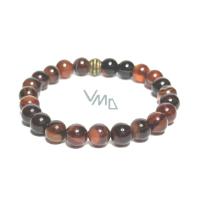 Sardonyx bracelet elastic natural stone, ball 8 mm / 16-17 cm, stone of happiness and life force