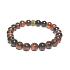 Sardonyx bracelet elastic natural stone, ball 8 mm / 16-17 cm, stone of happiness and life force