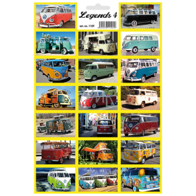 Arch Sticker Decoration Legends 4 Legendary Cars VW Vans 17 x 24,5 cm