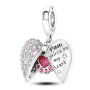 Sterling silver 925 Pawprints on my heart, heart pendant on pet bracelet