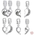 Charm Sterling Silver 925 Maternal Bond - Mother and Daughter 2-in-1 Heart, Split Pendant for Family Bracelet