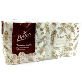 Linteo Merry Christmas Christmas toilet paper white 3 ply 8 pieces