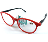 Berkeley Reading Dioptric Glasses +4.0 plastic red, black temples 1 piece MC2253