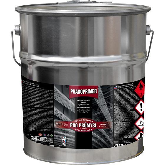 Pragoprimer for Industry S2000P Primer for Metal and Absorbent Substrates, 0110 Gray, 10 kg