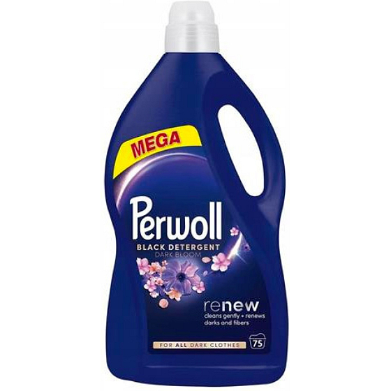 Perwoll Washing Gel Mega Renew Dark Bloom 75 Washes, 3750 ml