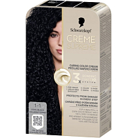 Schwarzkopf Creme Supreme hair color 1-1 cool black 60 ml