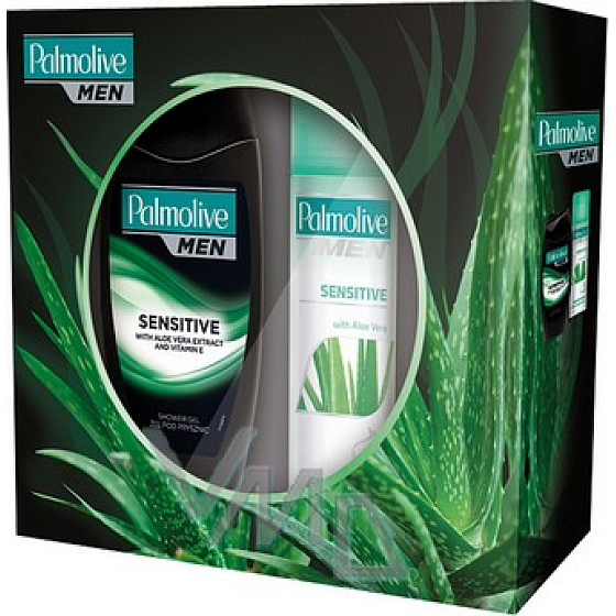 Palmolive Men Sensitive shower gel 250 ml + shaving foam 200 ml, cosmetic set