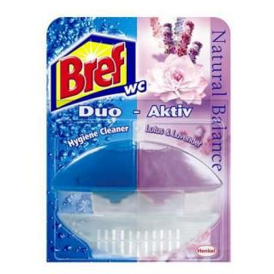 Bref Duo Aktiv Extra Clean & Fresh Lavender toilet gel complete curtain 60 ml