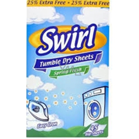 Swirl Spring Fresh scent for dryer with antistatic effect napkins 45 pieces