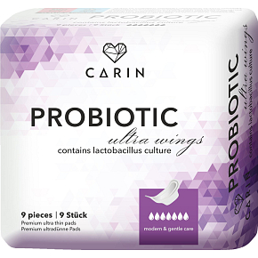 Carin Ultra Probiotic Women's Pads, 9 pcs