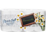 Fine & Soft Chamomile perfumed toilet paper with chamomile fragrance 3 layers 150 fragments 8 rolls