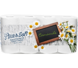 Fine & Soft Chamomile perfumed toilet paper with chamomile scent 150 pieces 3 ply 8 rolls