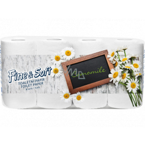 Fine & Soft Chamomile perfumed toilet paper with chamomile scent 150 pieces 3 ply 8 rolls