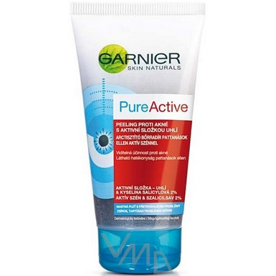 Garnier Skin Naturals Pure Active peeling against acne with the active ingredient charcoal 150 ml