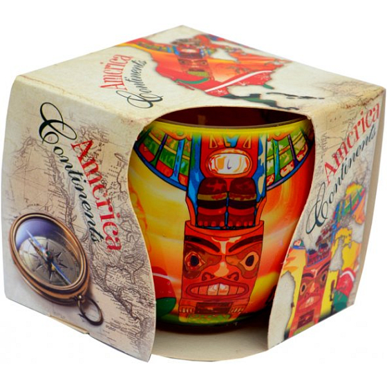 Admit Amerika Continents aromatic candle in glass 100 g