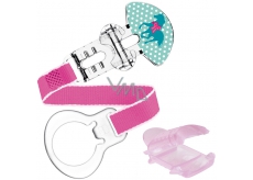 I have a Clip & Cover pacifier strap with a cover in various colors and designs, 1 piece.