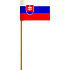 Flag Paper Slovak Republic on Stick 42 cm 1 piece